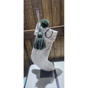 White Knit - North Pole Trading Co Stocking Letter‎ "O"